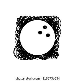 An Illustrated Icon Isolated on a Background - Bowling Ball