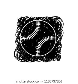 An Illustrated Icon Isolated on a Background - Baseball