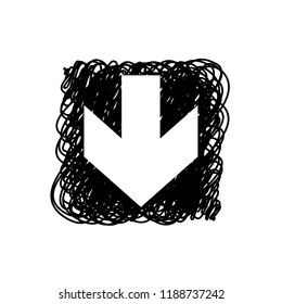 An Illustrated Icon Isolated on a Background - Arrow Down