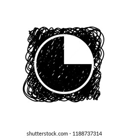 An Illustrated Icon Isolated on a Background - 25 Percent Pie Chart
