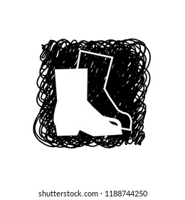 An Illustrated Icon Isolated on a Background - Work Boots