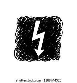 An Illustrated Icon Isolated on a Background - Lightning