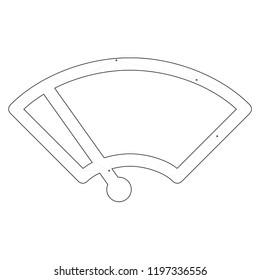 An Illustrated Icon Isolated on a Background - Windscreen Wipers Light