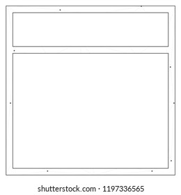 An Illustrated Icon Isolated on a Background - Web Wireframe Split Top