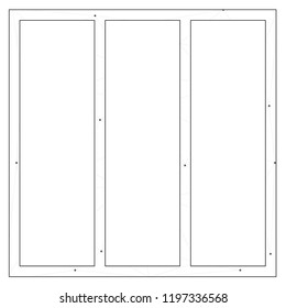 An Illustrated Icon Isolated on a Background - Web Wireframe Triple Vertical Split 