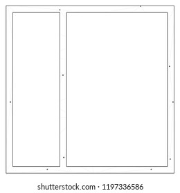 An Illustrated Icon Isolated on a Background - Web Wireframe Split Left