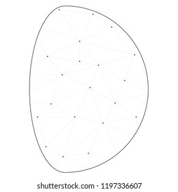 An Illustrated Icon Isolated on a Background - Waxing Gibbous Moon