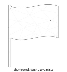 An Illustrated Icon Isolated on a Background - Waving Flag