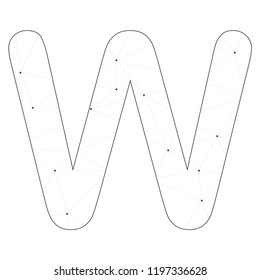 An Illustrated Icon Isolated on a Background - W