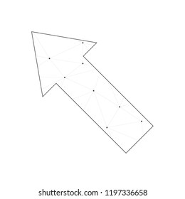 An Illustrated Icon Isolated on a Background - Upper Left Arrow