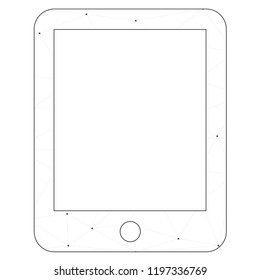 An Illustrated Icon Isolated on a Background - Tablet