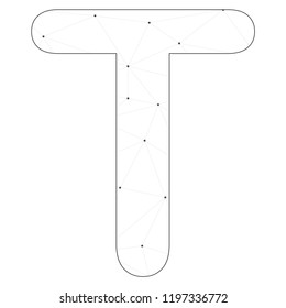 An Illustrated Icon Isolated on a Background - T