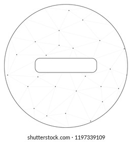 An Illustrated Icon Isolated on a Background - Round Minus Selected