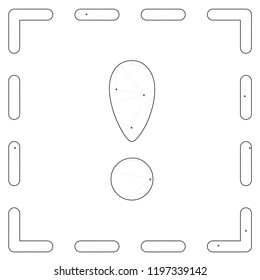 An Illustrated Icon Isolated on a Background - Squared Exclamation Mark