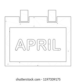 An Illustrated Icon Isolated on a Background - Square Calendar Month