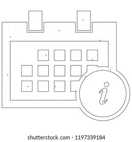 An Illustrated Icon Isolated on a Background - Square Calendar Information