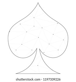 An Illustrated Icon Isolated on a Background - Spades Card Suit