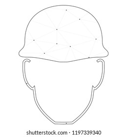 An Illustrated Icon Isolated on a Background - Safety Helmet