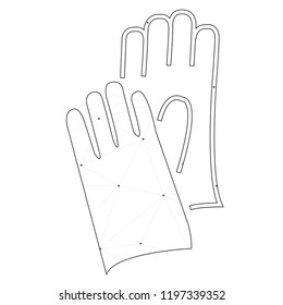 An Illustrated Icon Isolated on a Background - Safety Gloves