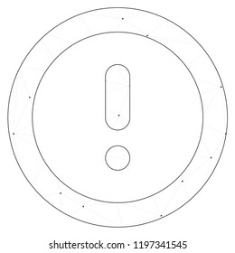 An Illustrated Icon Isolated on a Background - Round Exclamation Mark
