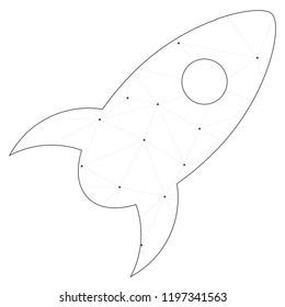 An Illustrated Icon Isolated on a Background - Rocket