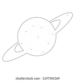 An Illustrated Icon Isolated on a Background - Ring Planet