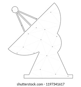 An Illustrated Icon Isolated on a Background - Radio Telescope