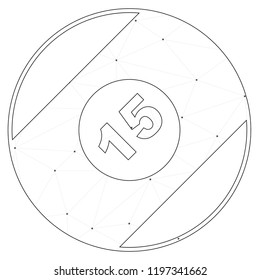 An Illustrated Icon Isolated on a Background - Pool Ball