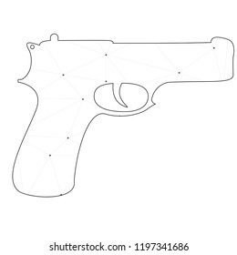 An Illustrated Icon Isolated on a Background - Pistol