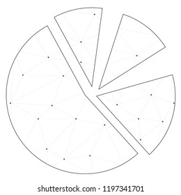 An Illustrated Icon Isolated on a Background - Pie Chart