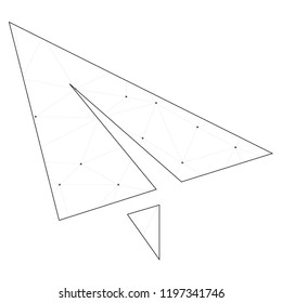 An Illustrated Icon Isolated on a Background - Paper Airplane