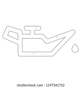An Illustrated Icon Isolated on a Background - Oil Pressure Warning