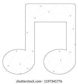 An Illustrated Icon Isolated on a Background - Musical Notes