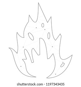 An Illustrated Icon Isolated on a Background - Flames