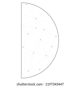 An Illustrated Icon Isolated on a Background - First Quarter Moon