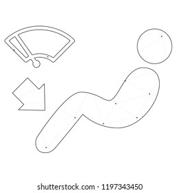 An Illustrated Icon Isolated on a Background - Footwell and Windscreen Fans