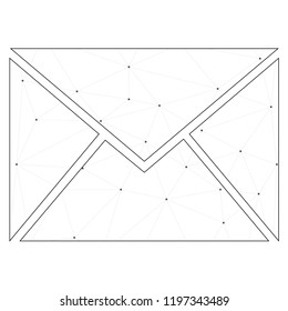 An Illustrated Icon Isolated on a Background - Mail Unread