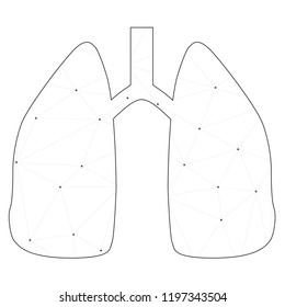 An Illustrated Icon Isolated on a Background - Lungs