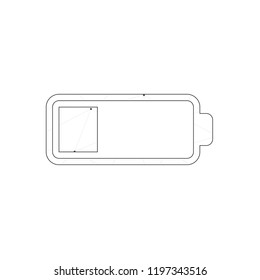 An Illustrated Icon Isolated on a Background - Low Battery