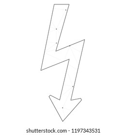An Illustrated Icon Isolated on a Background - Lightning