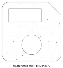 An Illustrated Icon Isolated on a Background - Large Floppy Disk