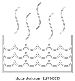 An Illustrated Icon Isolated on a Background - Hot Liquid