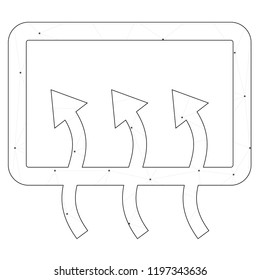 An Illustrated Icon Isolated on a Background - Heated Rear Window Defrost