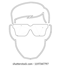 An Illustrated Icon Isolated on a Background - Eye Protection Glasses