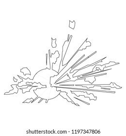 An Illustrated Icon Isolated on a Background - Explosion