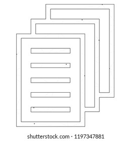 An Illustrated Icon Isolated on a Background - Documents