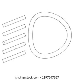 An Illustrated Icon Isolated on a Background - Dipped Headlights Light