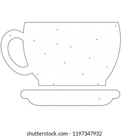 An Illustrated Icon Isolated on a Background - Cup and Saucer