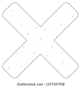 An Illustrated Icon Isolated on a Background - Cross