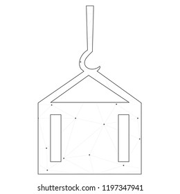 An Illustrated Icon Isolated on a Background - Crane Lift